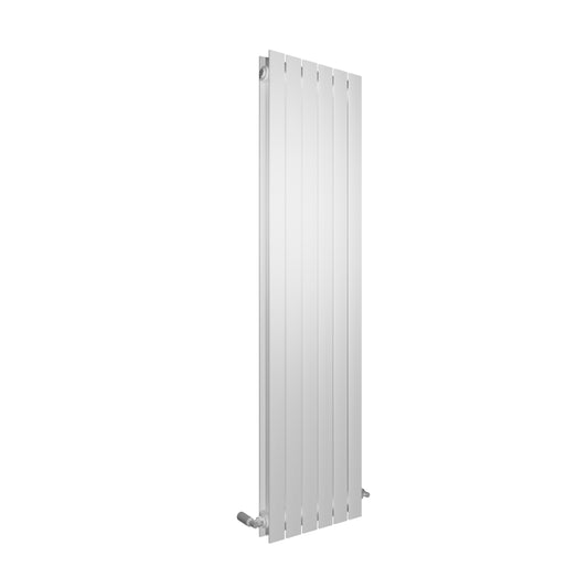 H1600mm x W408mm Double Flat Panel White Vertical Designer Radiator
