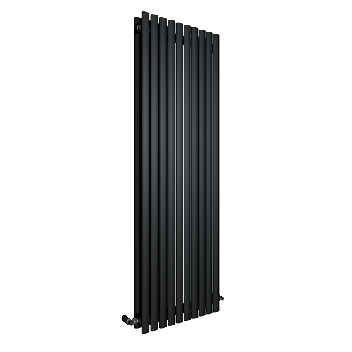 H1800mm x W590mm Double Oval Panel Anthracite Vertical Designer Radiator