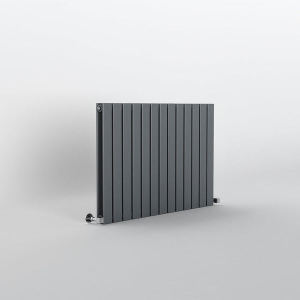 Anthracite Flat Panel Horizontal Designer Radiator 600 x 884mm (Double Panel)
