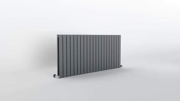 H600mm x W1428mm Double Flat Panel Anthracite Horizontal Designer Radiator