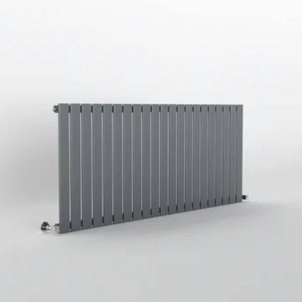 Gray radiator on a white background