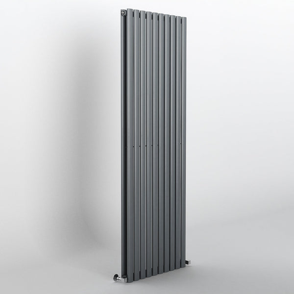 Oval Anthracite Grey Vertical Designer Radiator