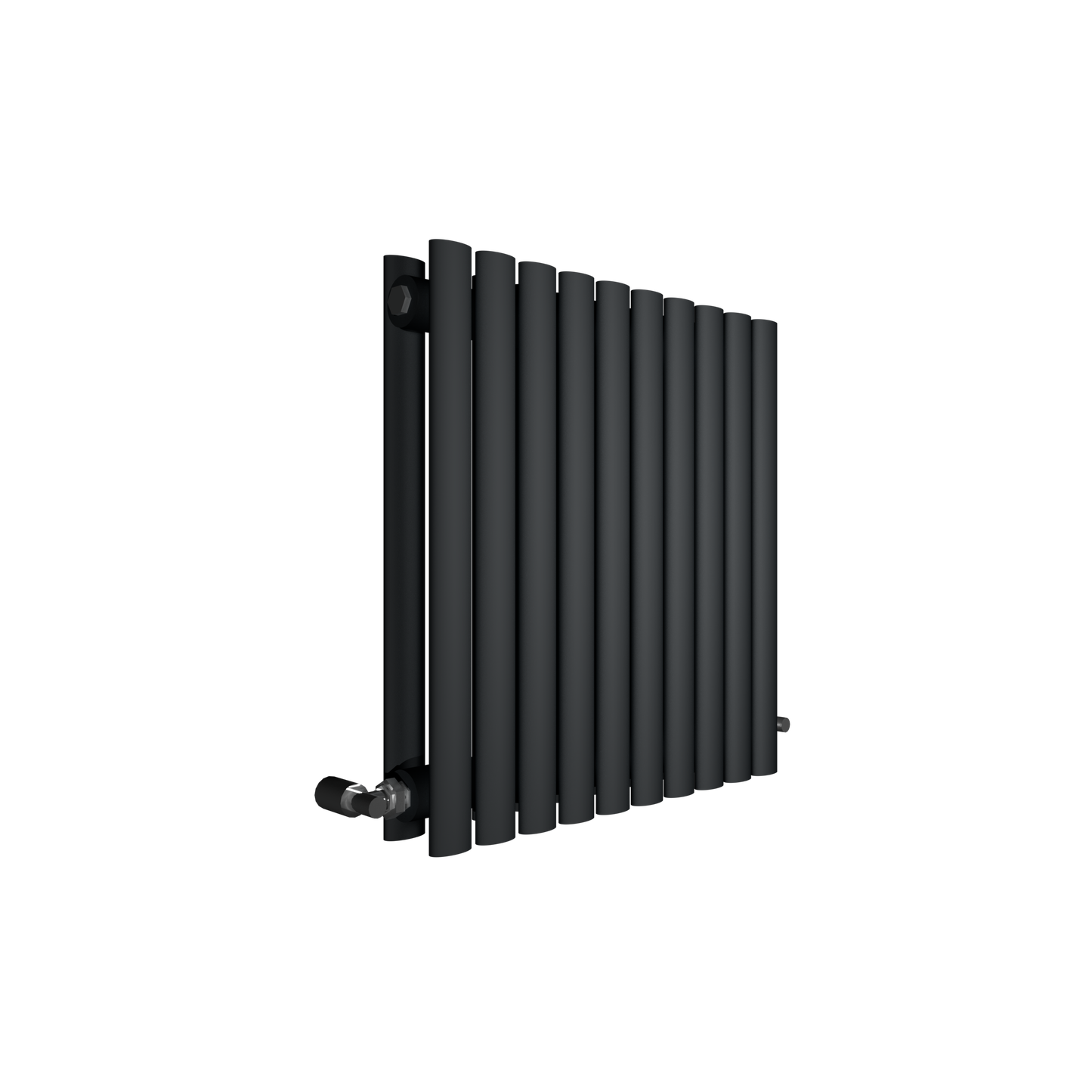 H600mm x W1416mm Double Oval Panel Anthracite Horizontal Designer Radiator