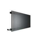 Oval Panel Anthracite Horizontal Designer Radiator - Choice Of Width & Height