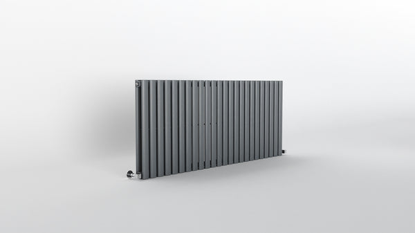 Oval Anthracite Grey Horizontal Designer Radiator
