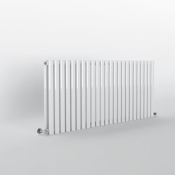 Oval White Horizontal Designer Radiator
