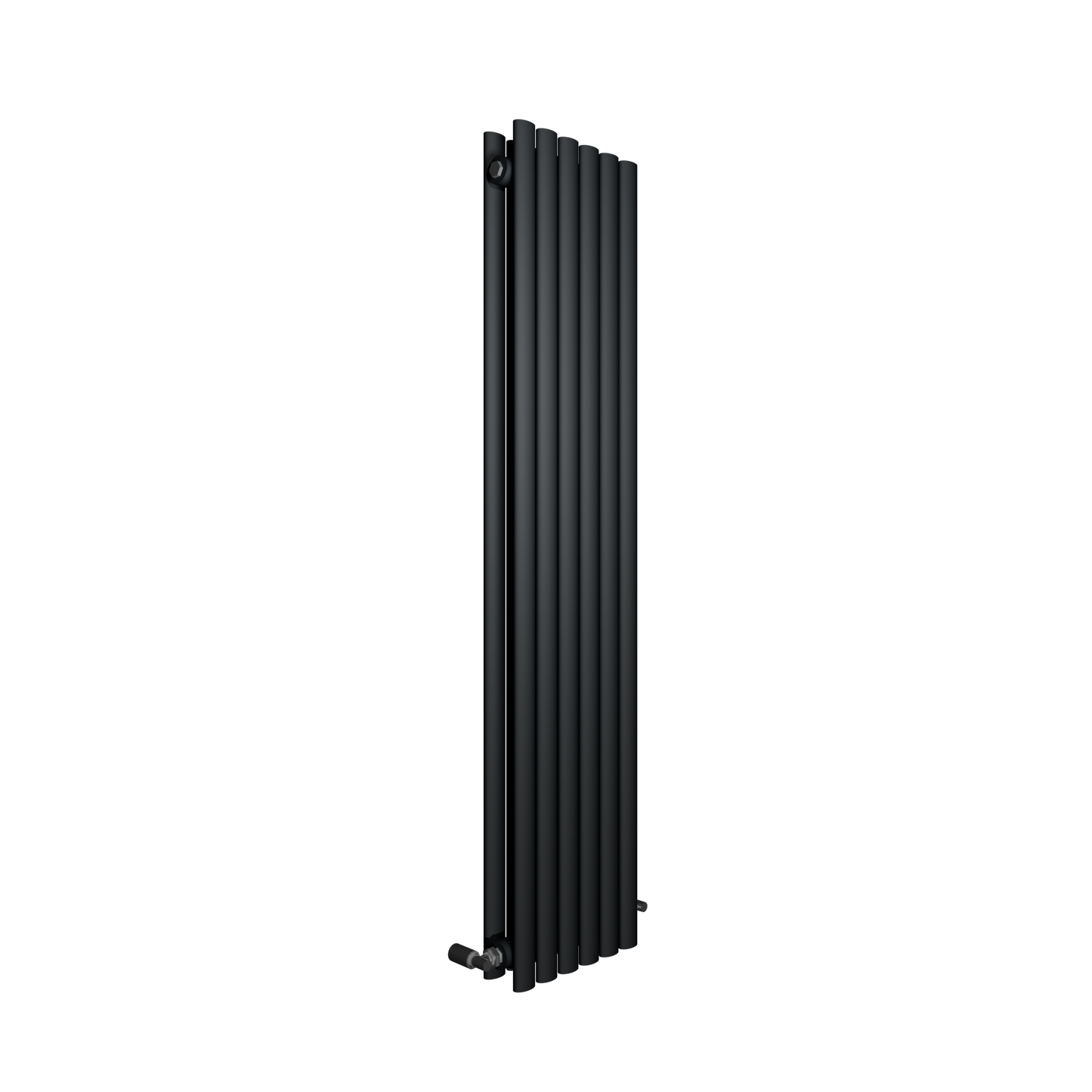 H1800mm x W472mm Double Oval Panel Anthracite Vertical Designer Radiator