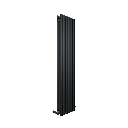 H1800mm x W472mm Double Oval Panel Anthracite Vertical Designer Radiator