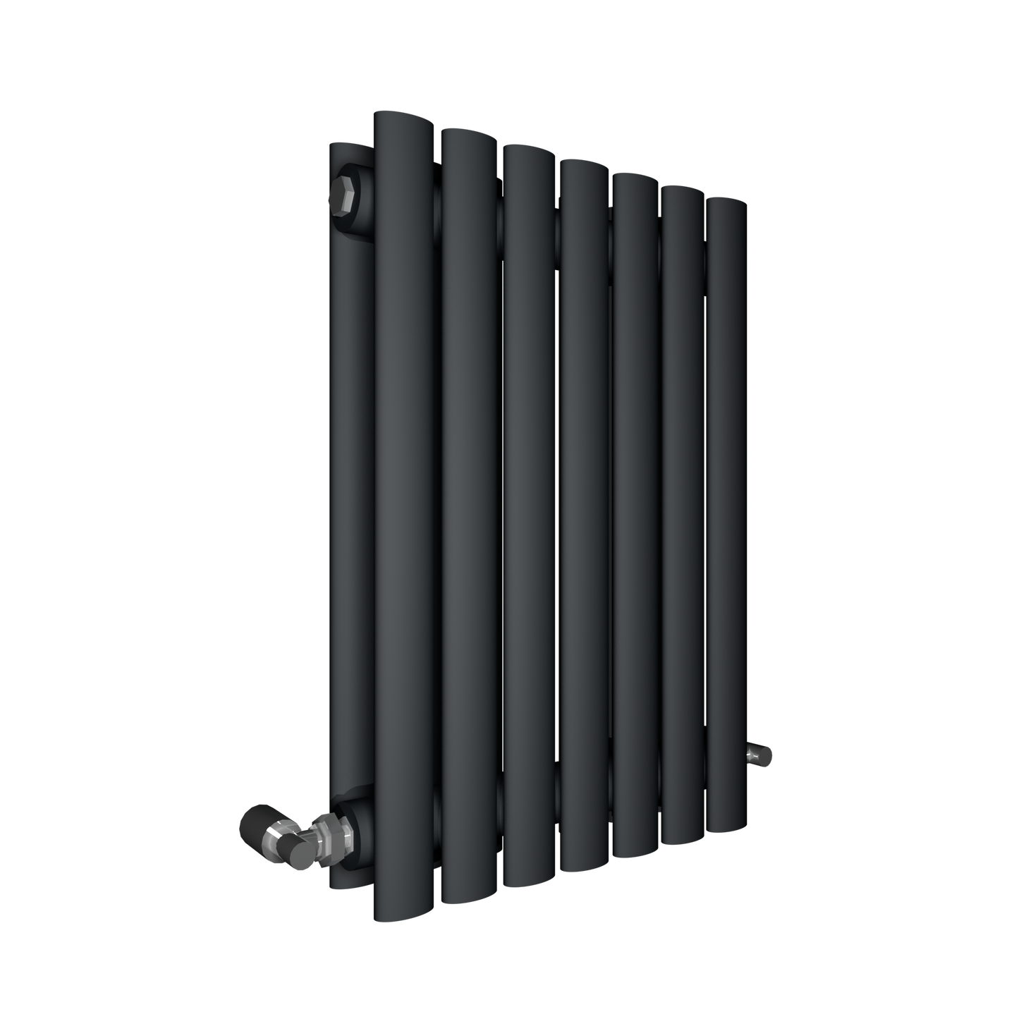 H600mm x W1003mm Double Oval Panel Anthracite Horizontal Designer Radiator