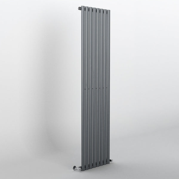 Anthracite Oval Panel Vertical Designer Radiator 1800 x 472mm (Single Panel)
