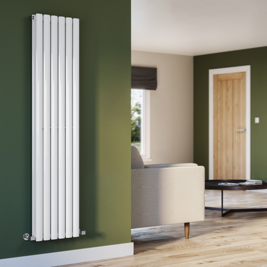 Oval White Horizontal Designer Radiator