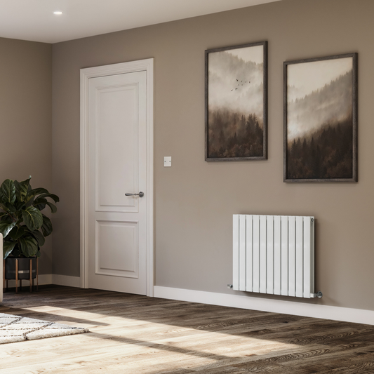 Flat White Horizontal Designer Radiator