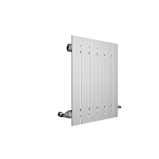 H600mm x W884mm Double Flat Panel White Horizontal Designer Radiator