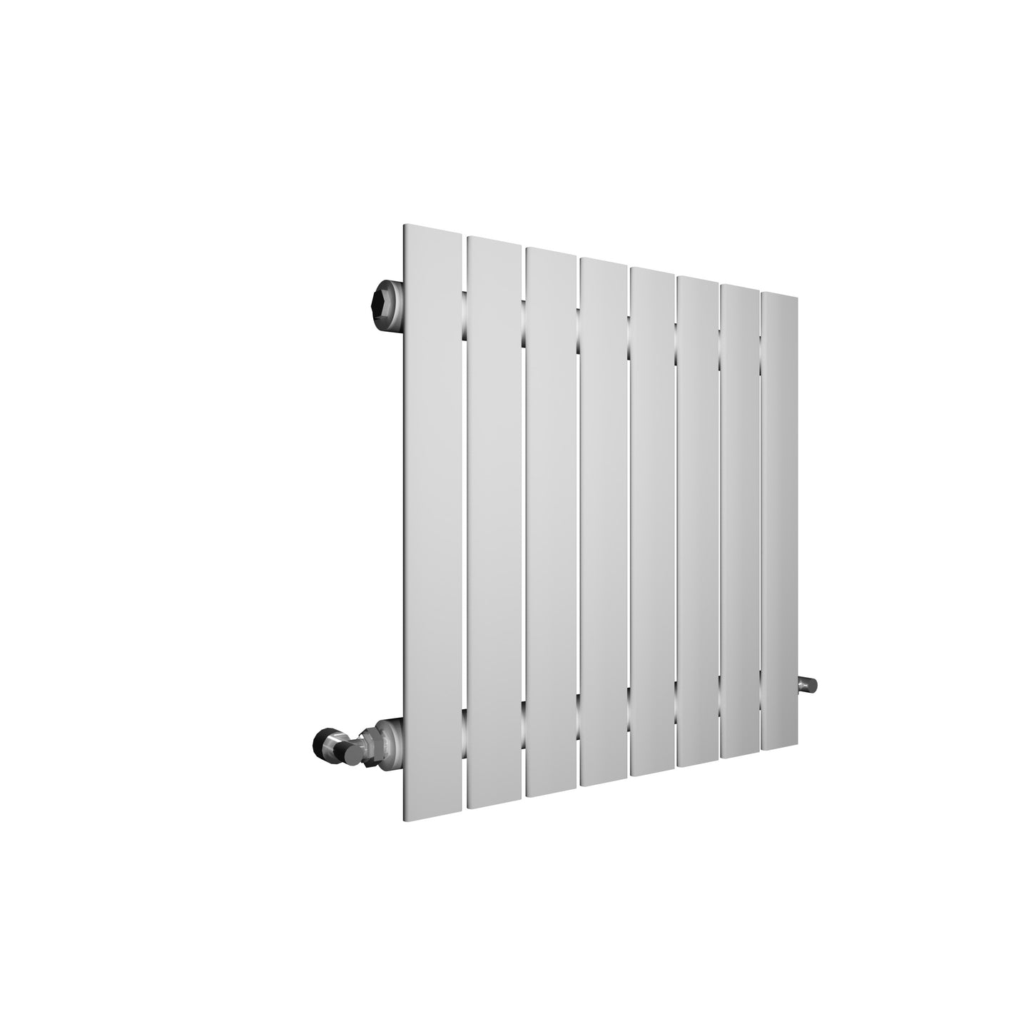 H600mm x W1428mm Double Flat Panel White Horizontal Designer Radiator
