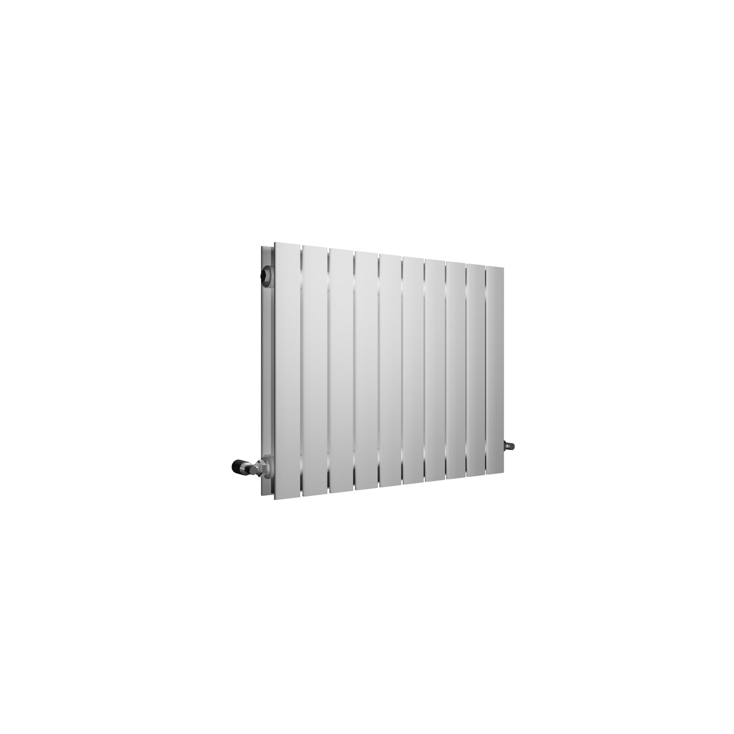 H600mm x W1428mm Double Flat Panel White Horizontal Designer Radiator