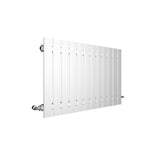 H600mm x W1428mm Double Flat Panel White Horizontal Designer Radiator