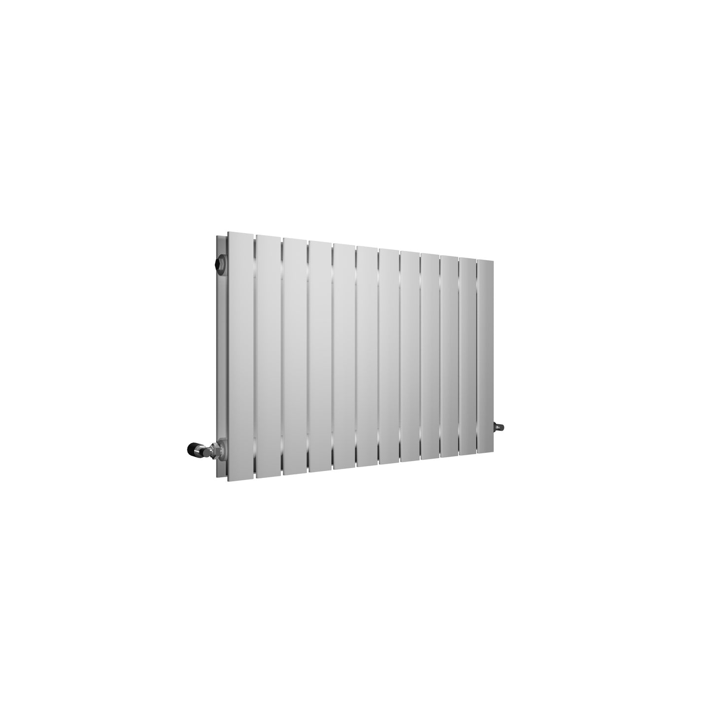 H600mm x W1428mm Double Flat Panel White Horizontal Designer Radiator