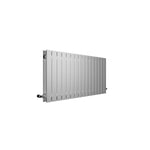 H600mm x W1428mm Double Flat Panel White Horizontal Designer Radiator