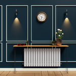 H600mm x W1428mm Double Flat Panel White Horizontal Designer Radiator