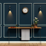 H600mm x W1428mm Double Flat Panel White Horizontal Designer Radiator