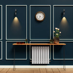 H600mm x W1428mm Double Flat Panel White Horizontal Designer Radiator