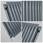 Oval Anthracite Grey Horizontal Designer Radiator