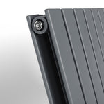 Anthracite Flat Panel Horizontal Designer Radiator 600 x 1156mm (Double Panel)