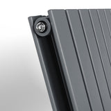Anthracite Flat Panel Horizontal Designer Radiator 600 x 884mm (Double Panel)