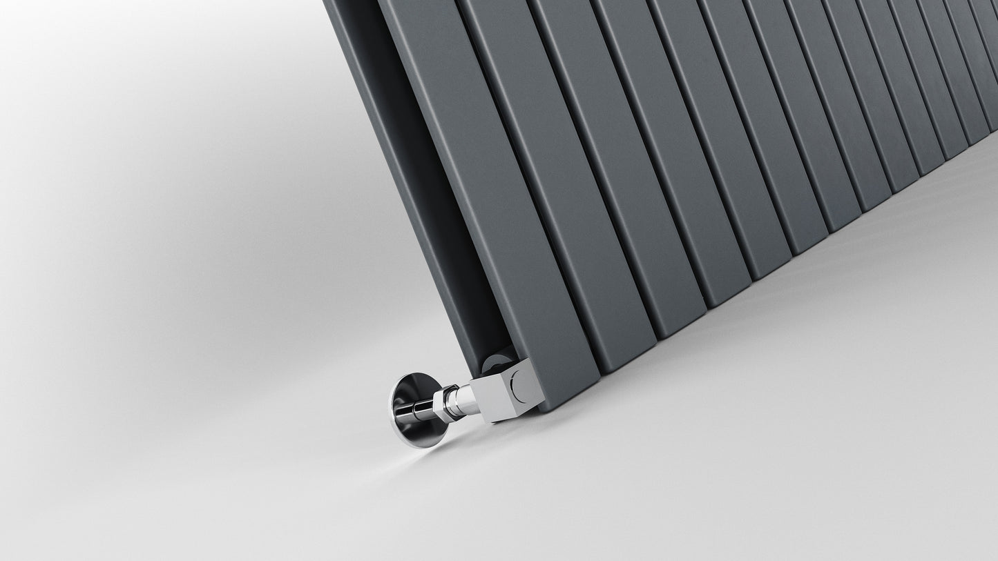 H1800mm x W408mm Double Flat Panel Anthracite Vertical Designer Radiator
