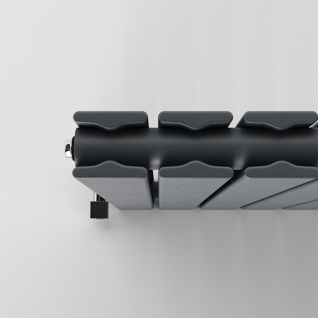 Anthracite Flat Panel Horizontal Designer Radiator 600 x 1156mm (Double Panel)