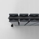 Anthracite Flat Panel Horizontal Designer Radiator 600 x 884mm (Double Panel)