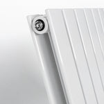H600mm x W1156mm Double Flat Panel White Horizontal Designer Radiator