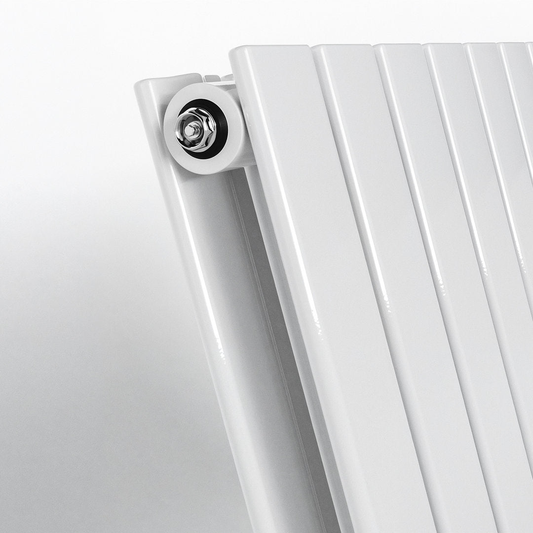 White Flat Panel Vertical Designer Radiator 1800 x 476mm (Double Panel)