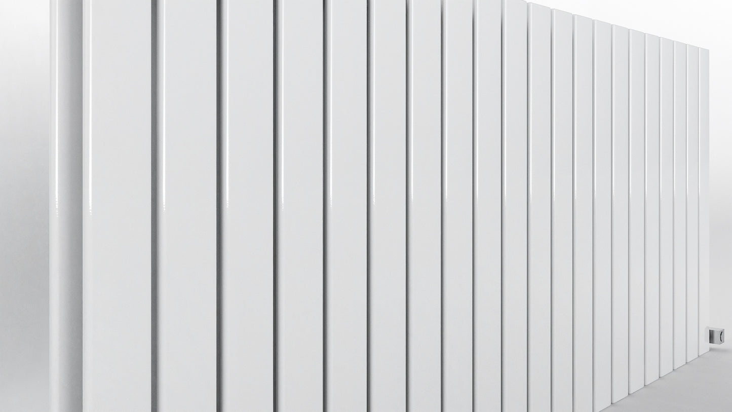 H600mm x W1156mm Double Flat Panel White Horizontal Designer Radiator