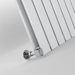 White Flat Panel Vertical Designer Radiator 1800 x 476mm (Double Panel)