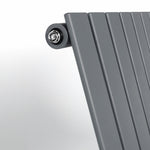 Anthracite Flat Panel Horizontal Designer Radiator 600 x 1428mm (Single Panel)