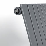 Anthracite Flat Panel Horizontal Designer Radiator 600 x 1428mm (Single Panel)