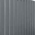 Gray Flat panel horizontal radiator on a white background