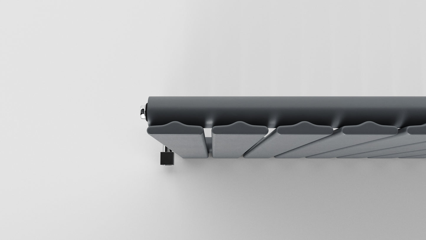 single Flat panel horizontal radiator closeup