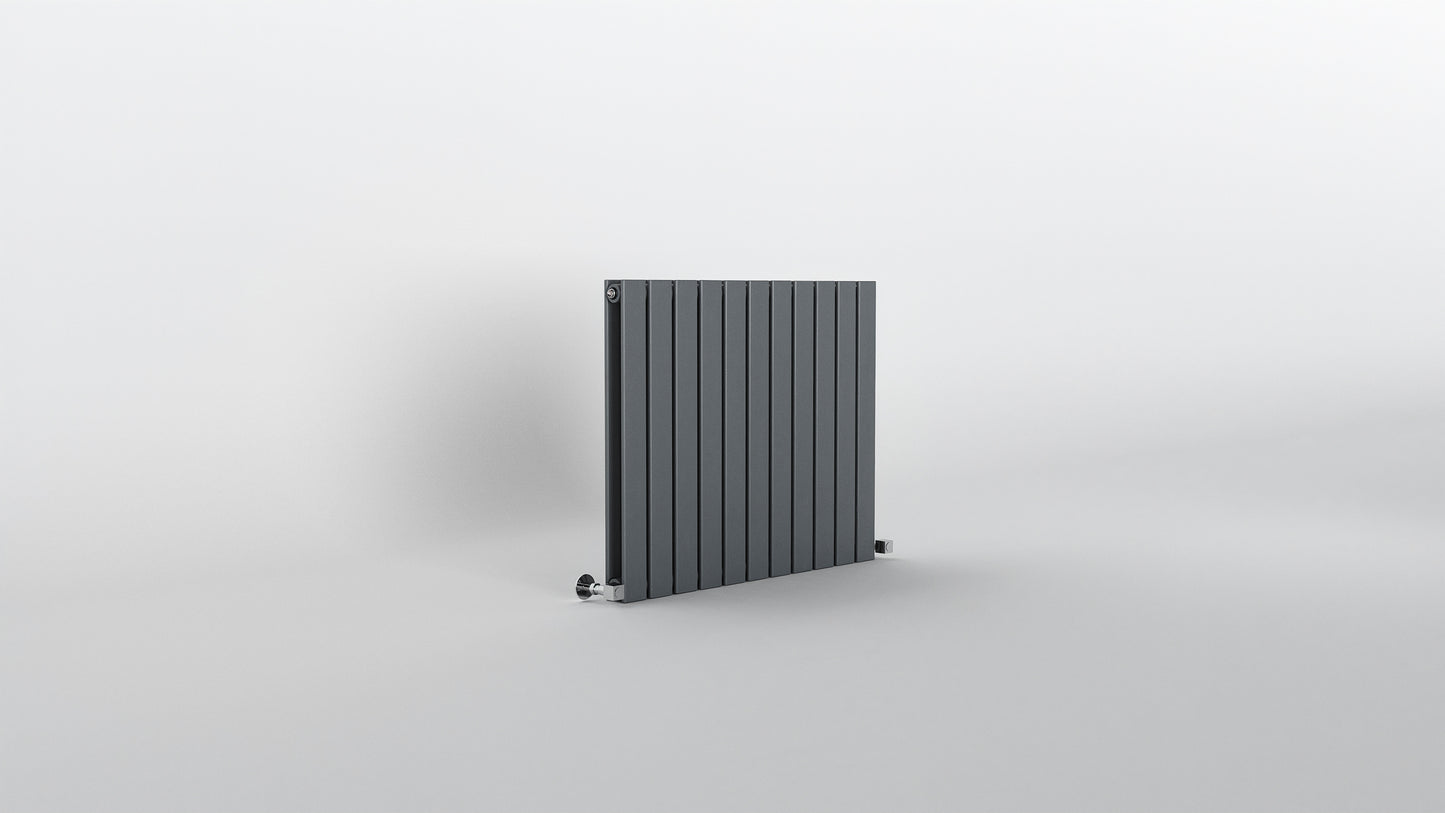 H600mm x W748mm Double Flat Panel Anthracite Horizontal Designer Radiator