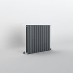 Anthracite Flat Panel Horizontal Designer Radiator 600 x 748mm (Double Panel)