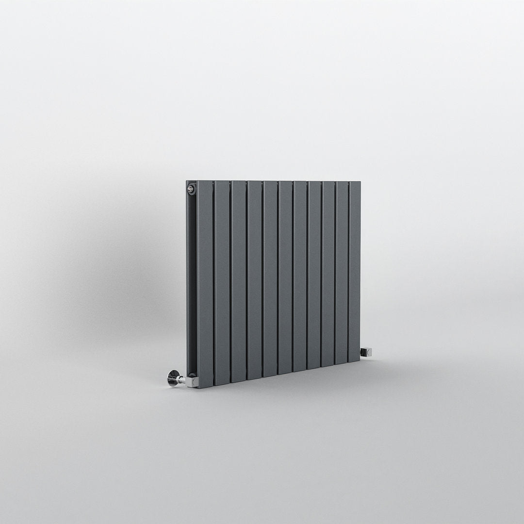 Anthracite Flat Panel Horizontal Designer Radiator 600 x 748mm (Double Panel)