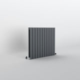 Anthracite Flat Panel Horizontal Designer Radiator 600 x 748mm (Double Panel)