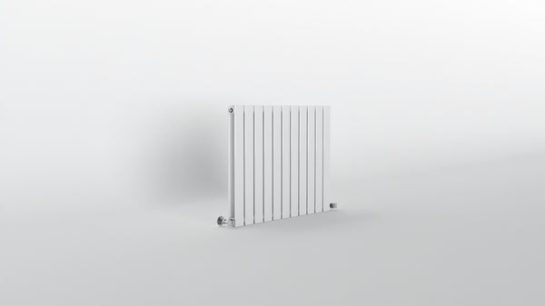 H600mm x W748mm Double Flat Panel White Horizontal Designer Radiator
