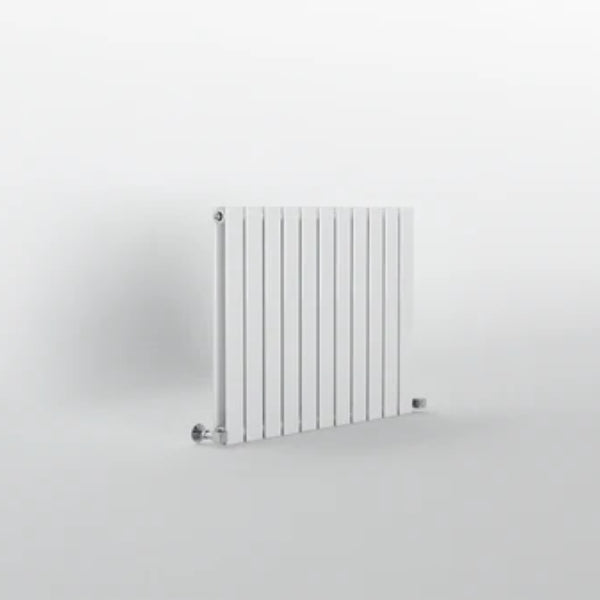 H600mm x W748mm Double Flat Panel White Horizontal Designer Radiator
