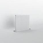 White Flat Panel Horizontal Designer Radiator 600 x 748mm (Double Panel)