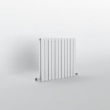 White Flat Panel Horizontal Designer Radiator 600 x 748mm (Double Panel)