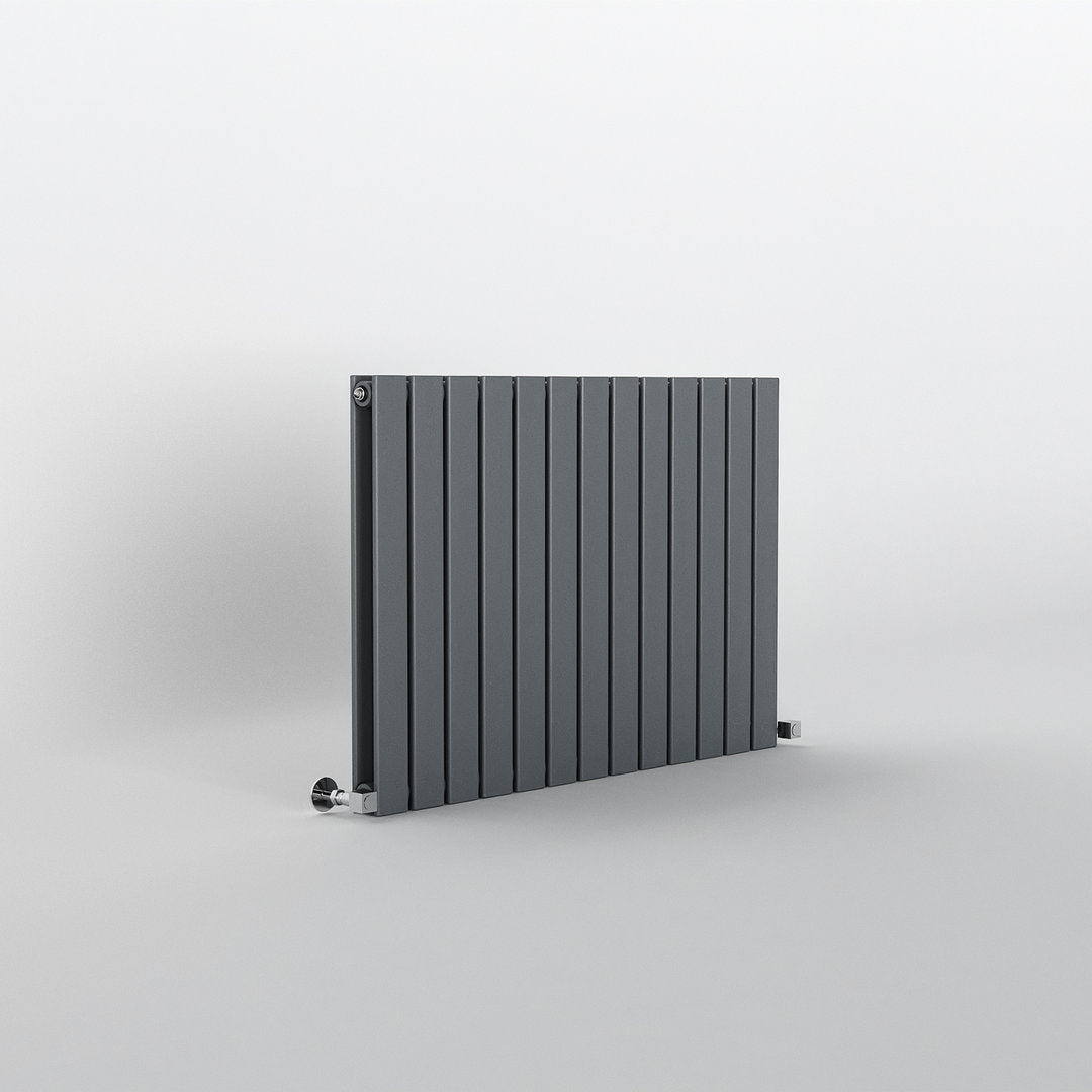Anthracite Flat Panel Horizontal Designer Radiator 600 x 884mm (Double Panel)
