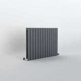 Anthracite Flat Panel Horizontal Designer Radiator 600 x 884mm (Double Panel)