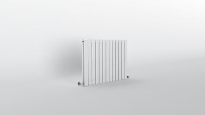 H600mm x W884mm Double Flat Panel White Horizontal Designer Radiator